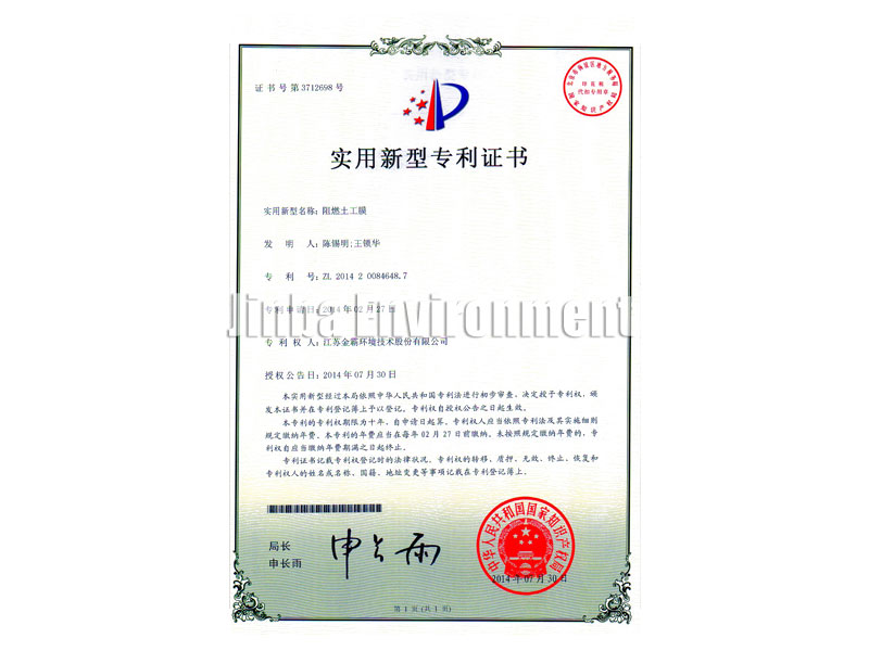 Patent Certificate for Flame R